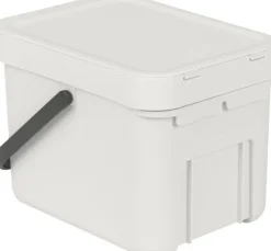 Affaldsspand m/låg sort. kon. 6 ltr