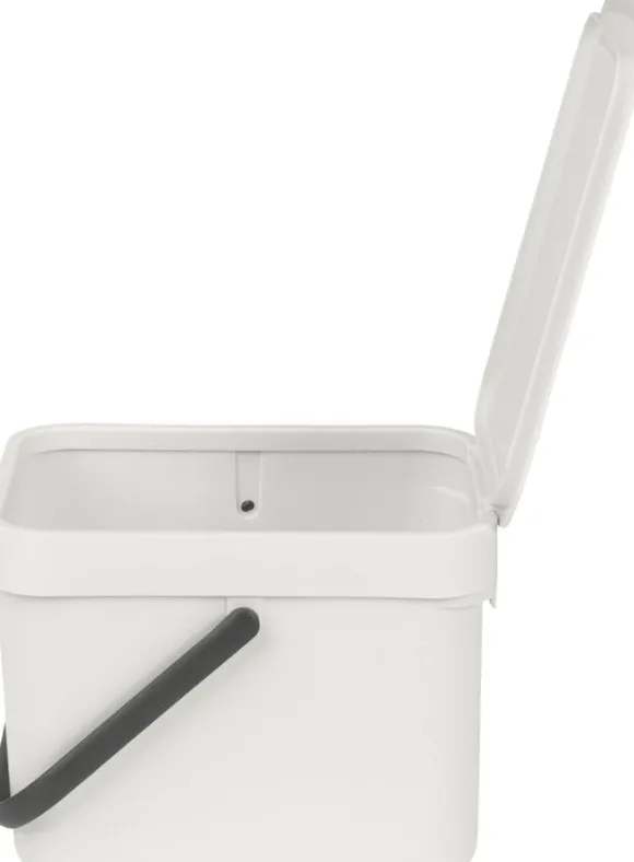 Affaldsspand m/låg sort. kon. 6 ltr