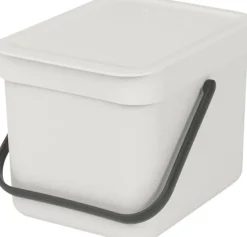 Affaldsspand m/låg sort. kon. 6 ltr