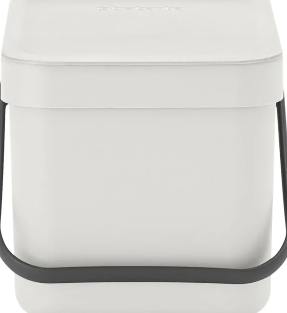 Affaldsspand m/låg sort. kon. 6 ltr