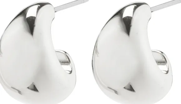 ALEXANE chunky mini hoop earrings silver-plated