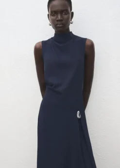 A-line dress with metal embellishme