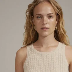 ANA pearl & crystal hoops gold-plated