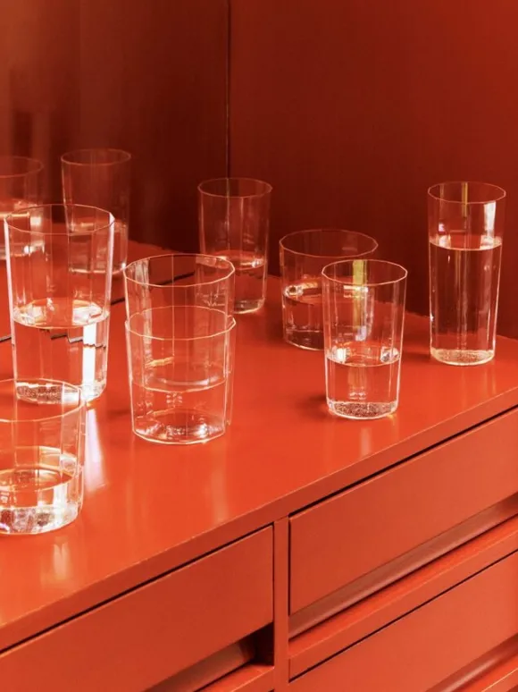 Angle Glass-Set of 4 Medium H10-Clear