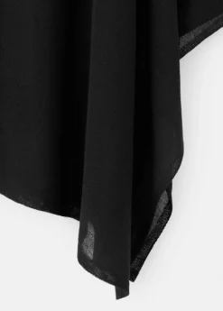 Asymmetrical knitted cape