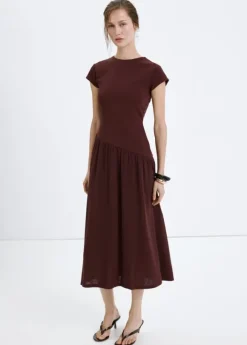 Asymmetrical midi-dress