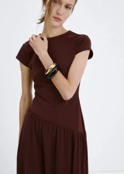 Asymmetrical midi-dress