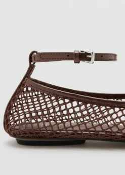 Ballet flats with mesh bracelet