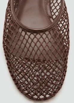 Ballet flats with mesh bracelet