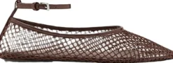 Ballet flats with mesh bracelet