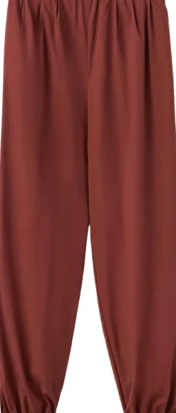 Balloon-style trousers with elastic