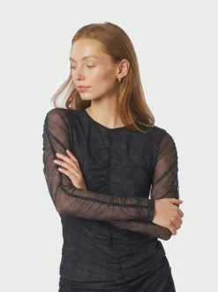 Bea Check Mesh Blouse