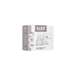 BIBS Baby Bottle Nipple Round Silicone 2 pack Medium Flow