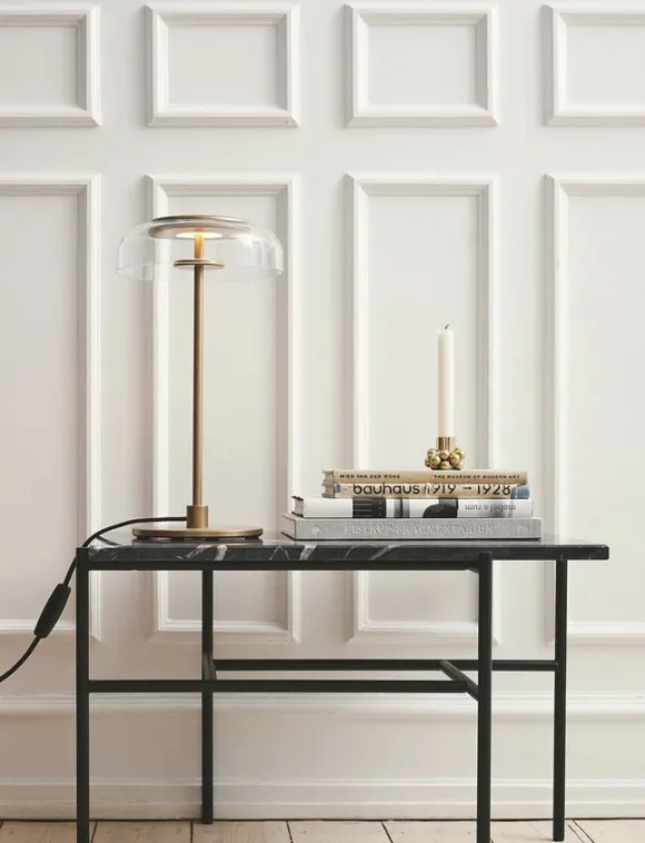 Blossi Table, nordic gold / clear