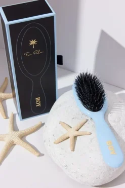 Boar- & Nylon Brush blue 