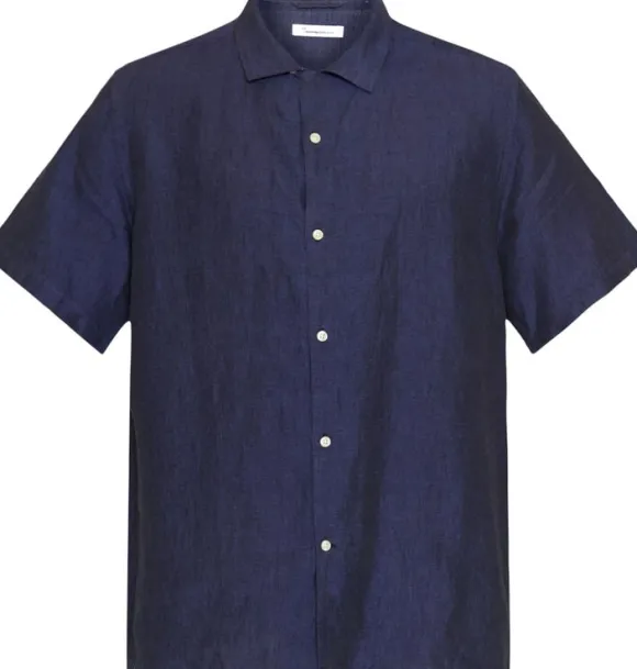 Box short sleeve linen shirt GOTS/Vegan