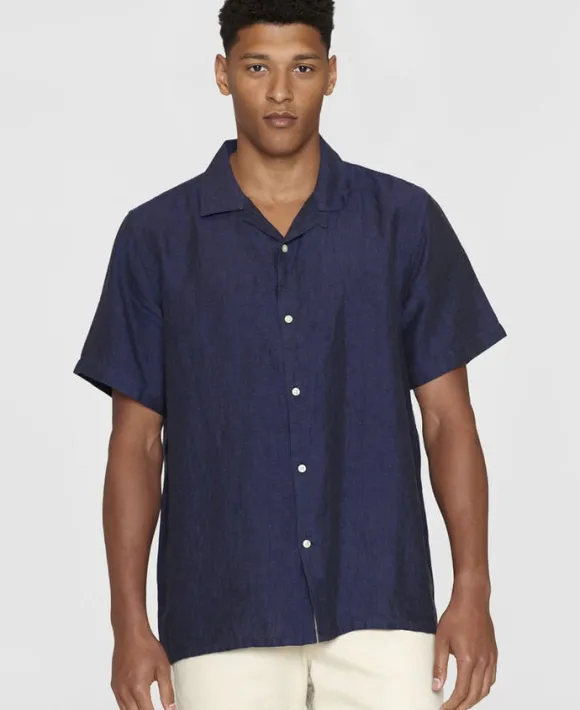 Box short sleeve linen shirt GOTS/Vegan