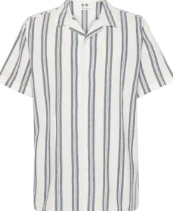 Box short sleeve striped cotton shirt GOTS/Vegan