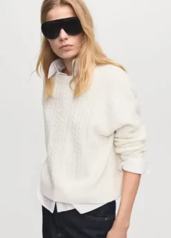 Braided knitted sweater