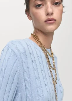 Braided knitted sweater
