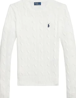 Cable-Knit Cotton Crewneck Sweater