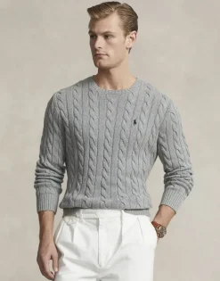 Cable-Knit Cotton Sweater