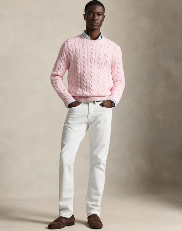 Cable-Knit Cotton Sweater