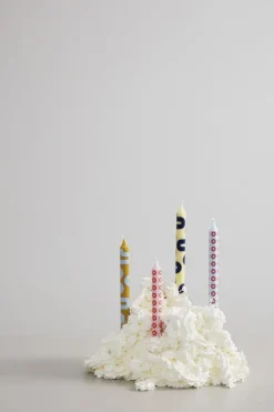 CANDLES OCHRE/ROSE