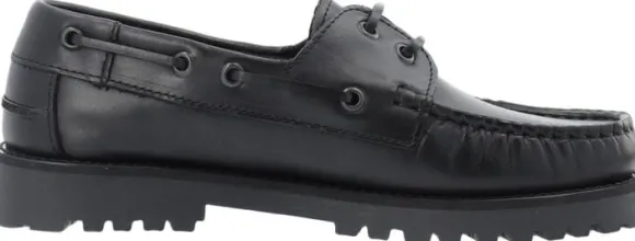 CASLENA Boat Shoe Pull Up Leather