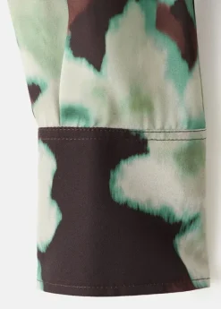Chiffon blouse with bow neckline