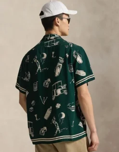 Classic Fit Golf-Print Camp Shirt