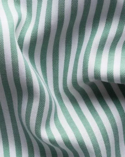 Contemporary Fit Mid green Striped Signature Oxford Shirt
