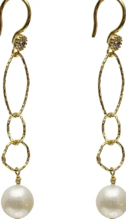Cosmia Pearl Earrings - Gold
