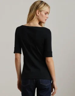 Cotton Boatneck Top