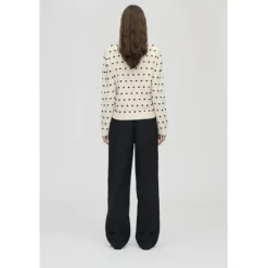 2386 Cotton Mix, Bobble Polo Collar Sweater