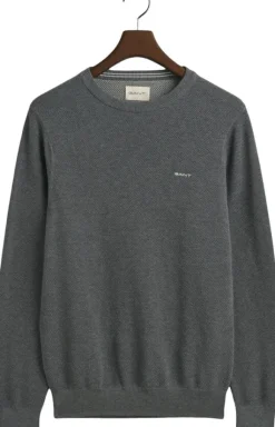 COTTON PIQUE C-NECK