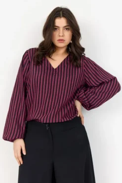 Curvy WA-NICHOLE 1 Bluse Bordeaux