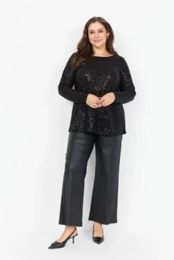 Curvy WA-SHAO 1 Bluse Sort