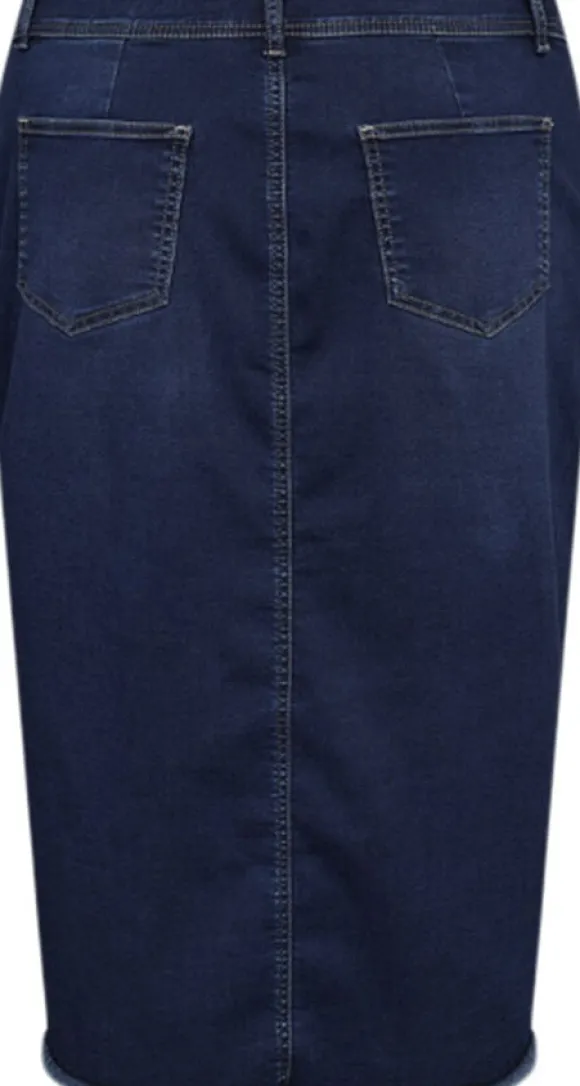 Curvy WA-SUMMER 6 Nederdel Mørk denim