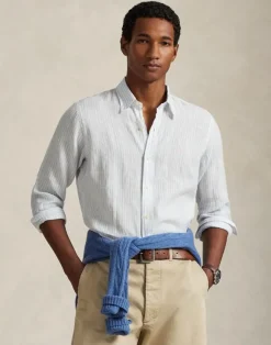 Custom Fit Striped Linen Shirt