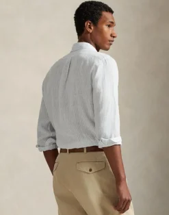 Custom Fit Striped Linen Shirt