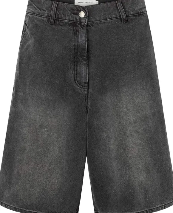 Denim black wide shorts - Raha