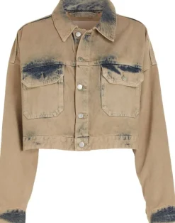 Denim cropped jacket