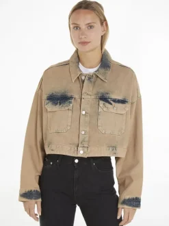 Denim cropped jacket