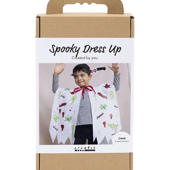 DIY Kit Spooky Udklædning, Kappe og hårbøjle, ass. Farver