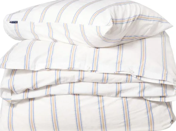 Dobby Striped Washed Cotton Percale Bed Set