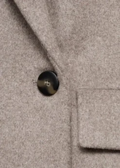 Double-breasted wool coat
