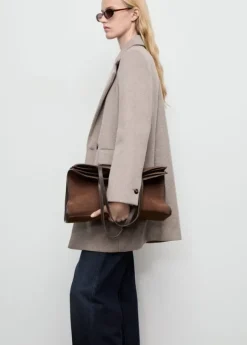 Double-breasted wool coat