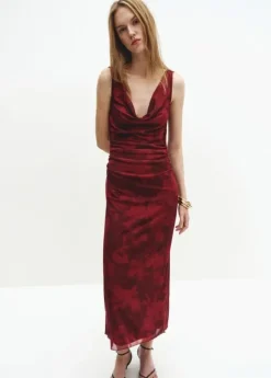Draped fitted dress