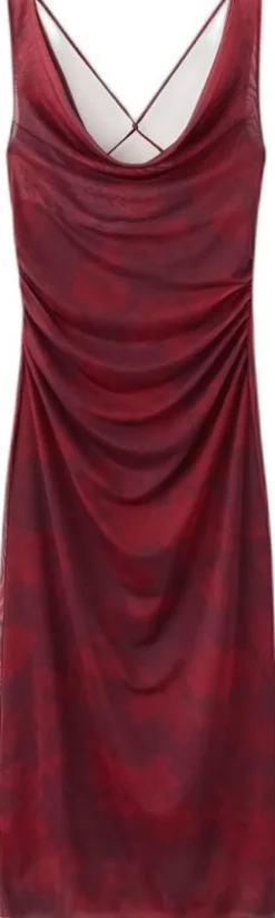 Draped fitted dress